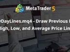PrevDayLines.mq4 - Drawing High, Low and Average Price Lines of the Previous Day - MetaTrader 4 Script