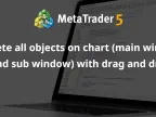 Deletion of all objects on the chart (main window and subwindow) via drag and drop - MetaTrader 5 Script - MT4/MT5 Resources